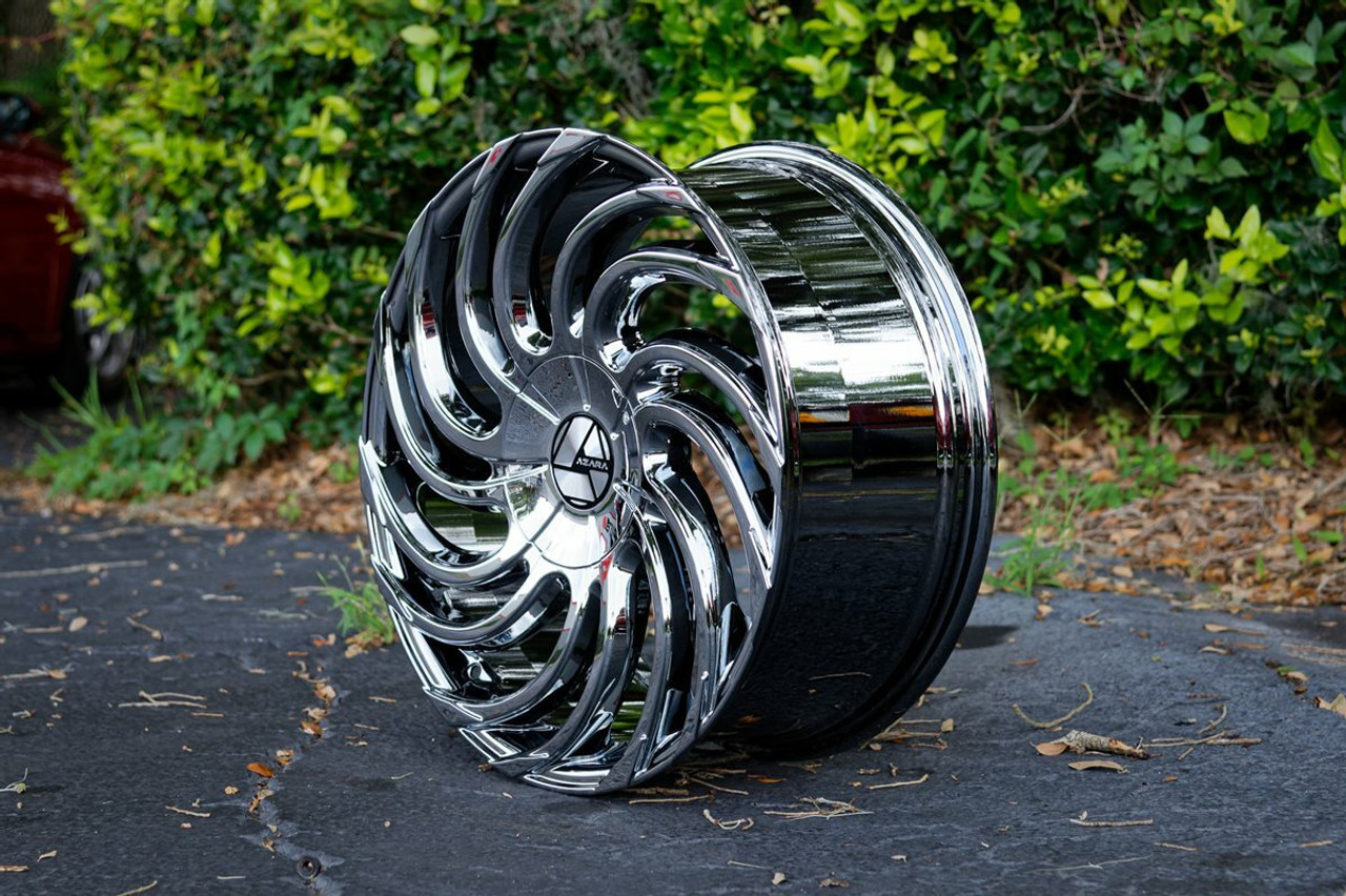 Set 4 18" Azara AZA-534 Nano Chrome 18x8 Wheels 5x4.5 5x120 35mm Rims