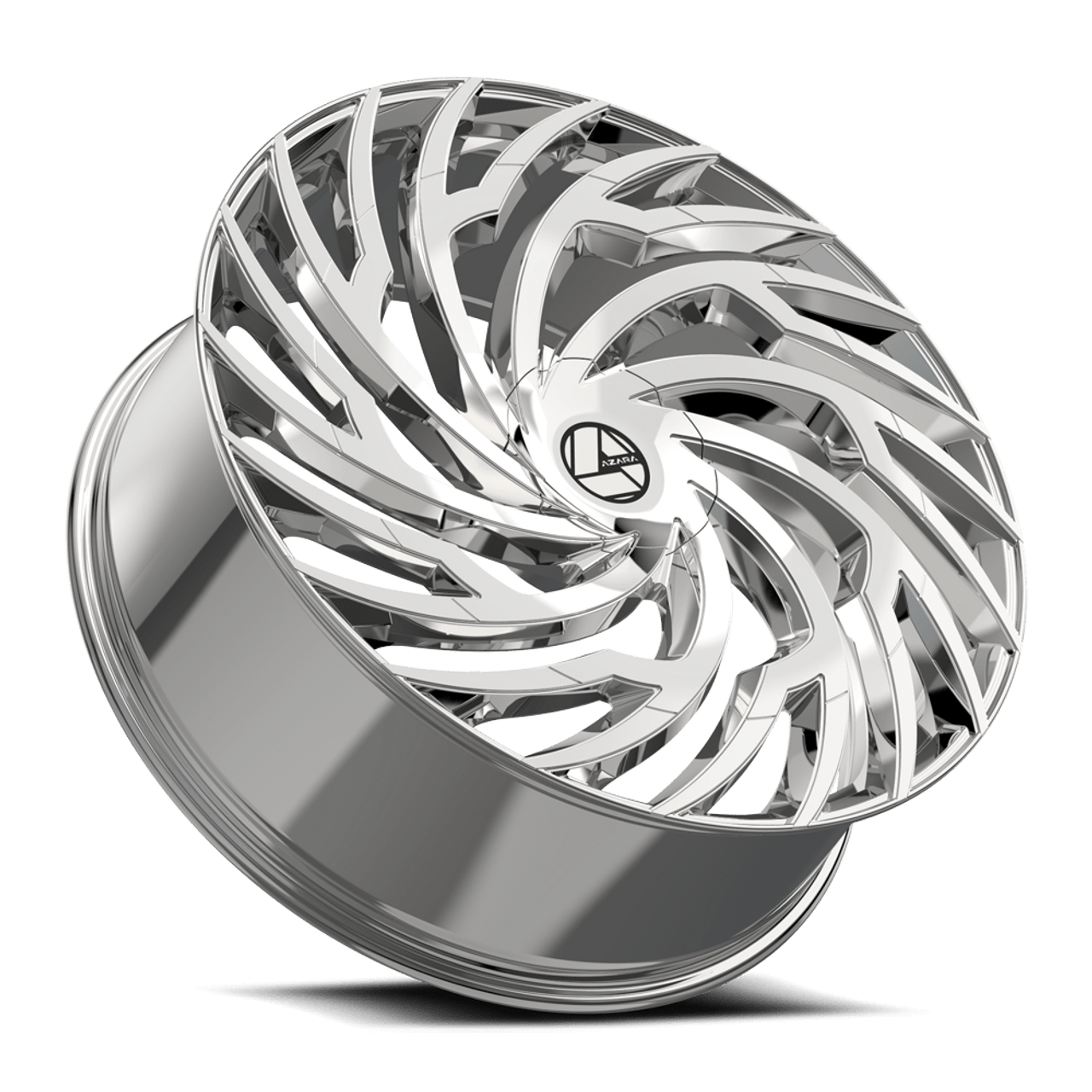 22" Azara AZA-536 Nano Chrome 22x9.5 Wheel 5x115 5x120 15mm Rim