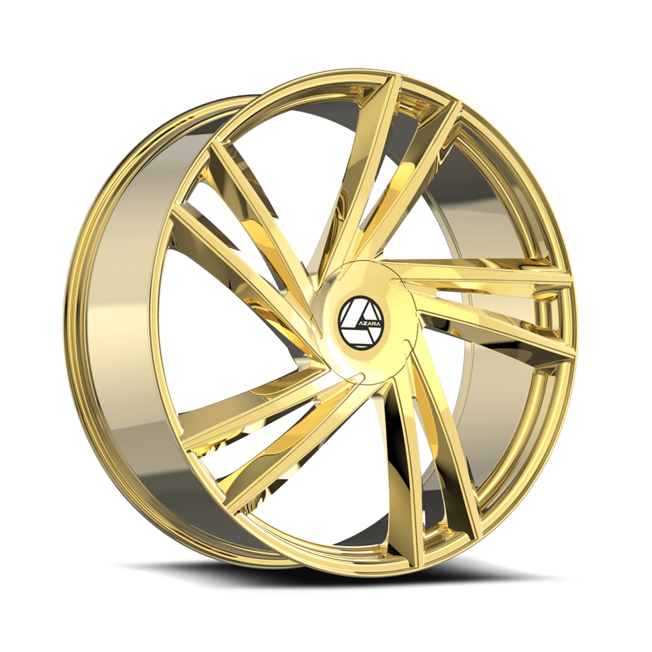 22" Azara AZA-529 Nano Gold 22x8.5 Wheel 5x4.5 5x120 38mm Rim