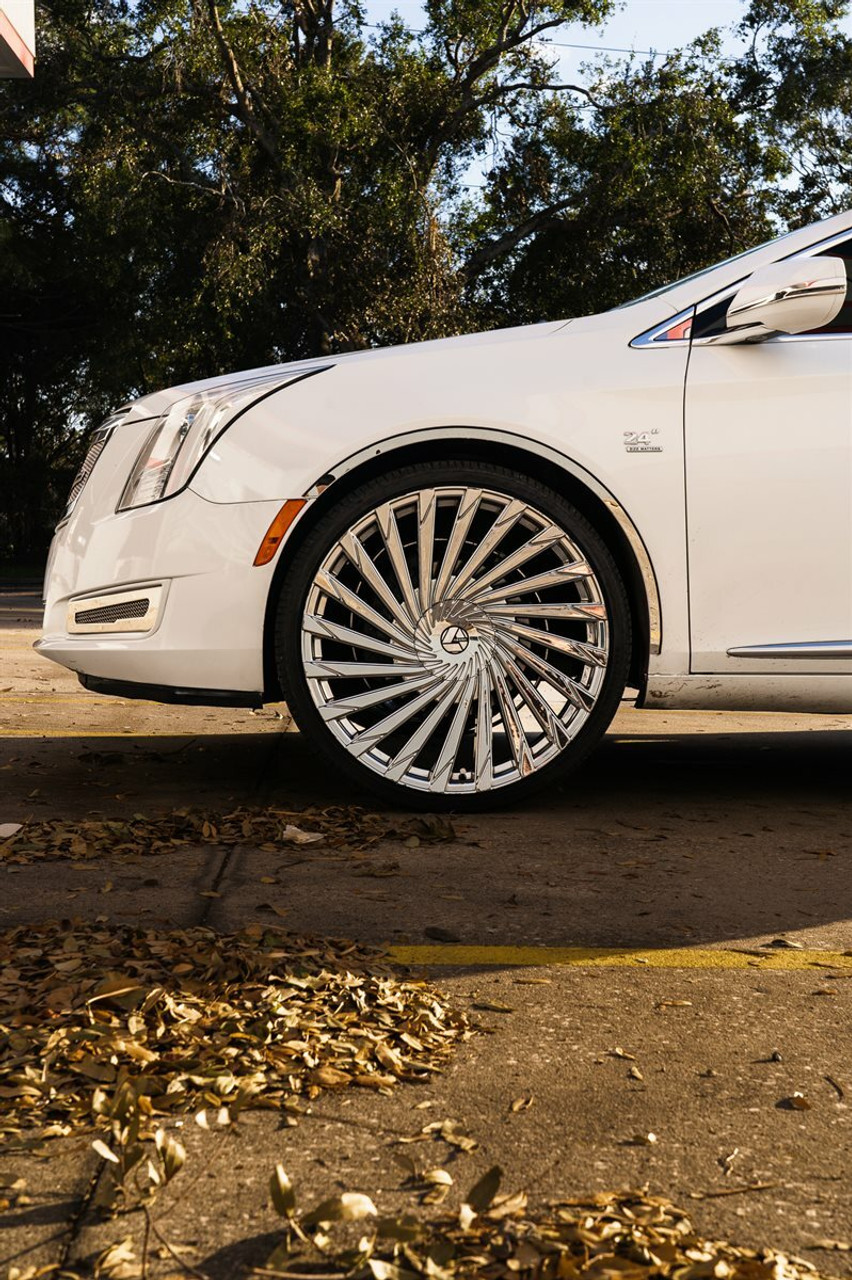 22" Azara AZA-501 Nano Chrome 22x8.5 Wheel 5x4.5 5x120 38mm Rim