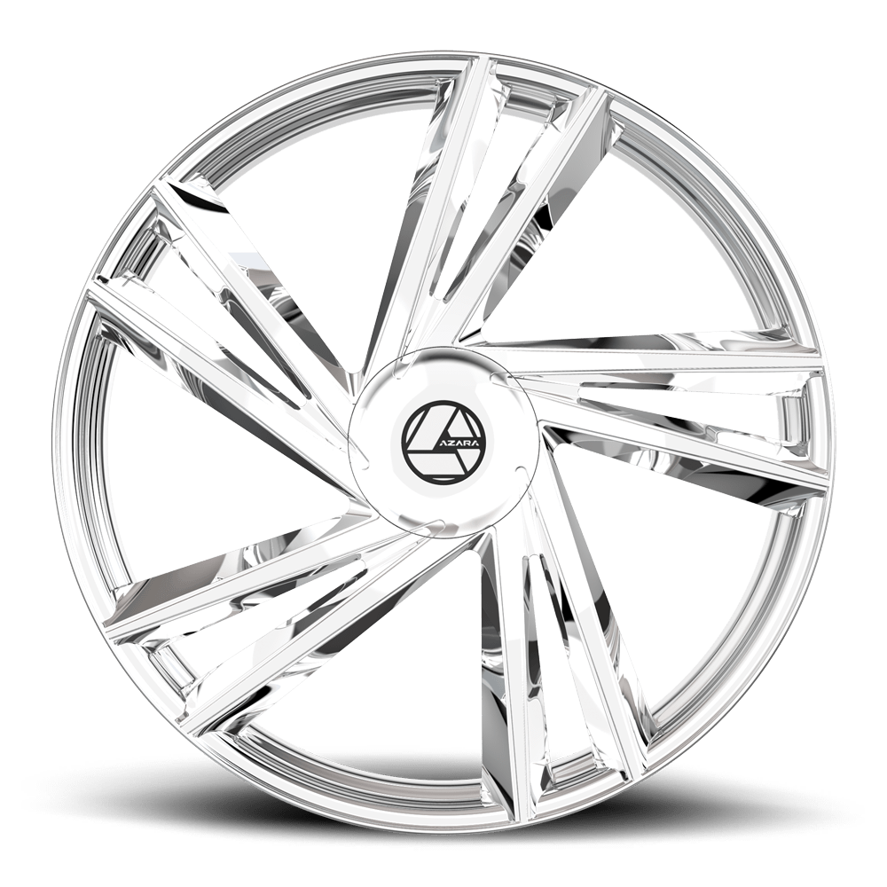 22" Azara AZA-529 Nano Chrome 22x9.5 Wheel 6x135 6x5.5 22mm Rim
