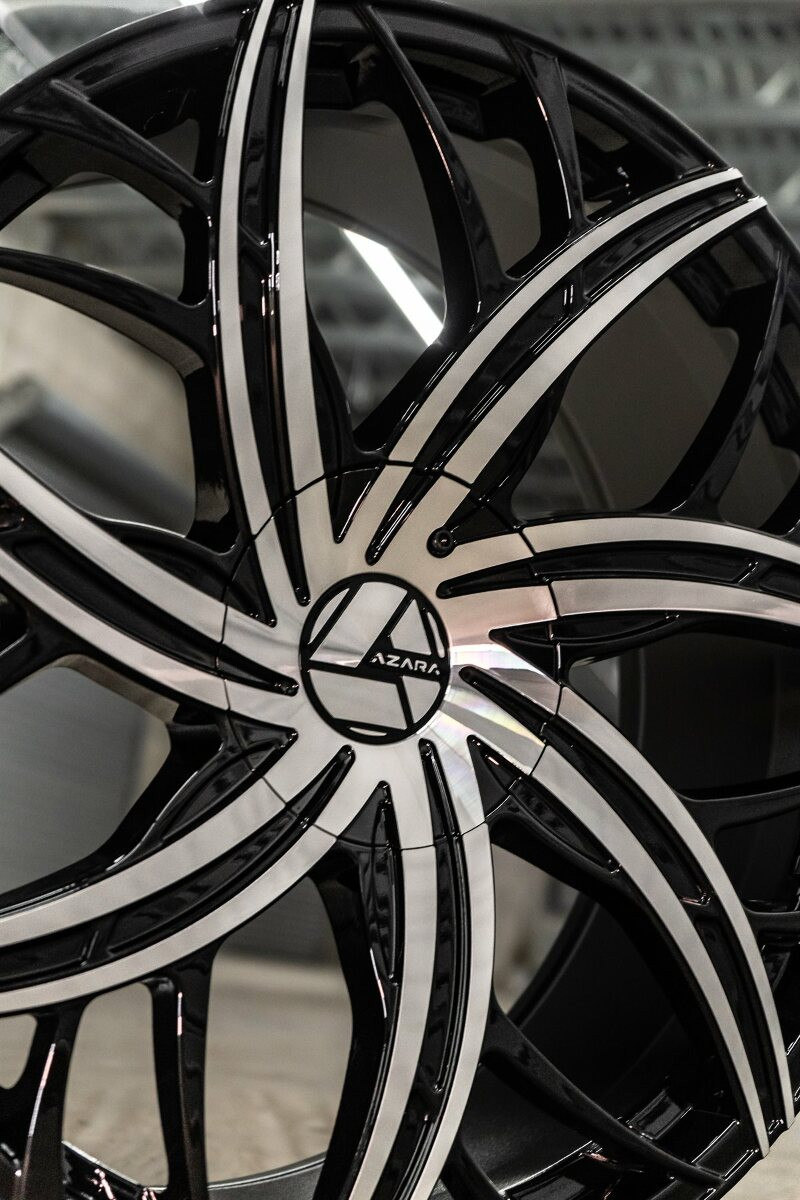Azara AZA-541 Wheels 18 Inch 5x112 5x4.5 (5x114.3) Gloss Black & Machi