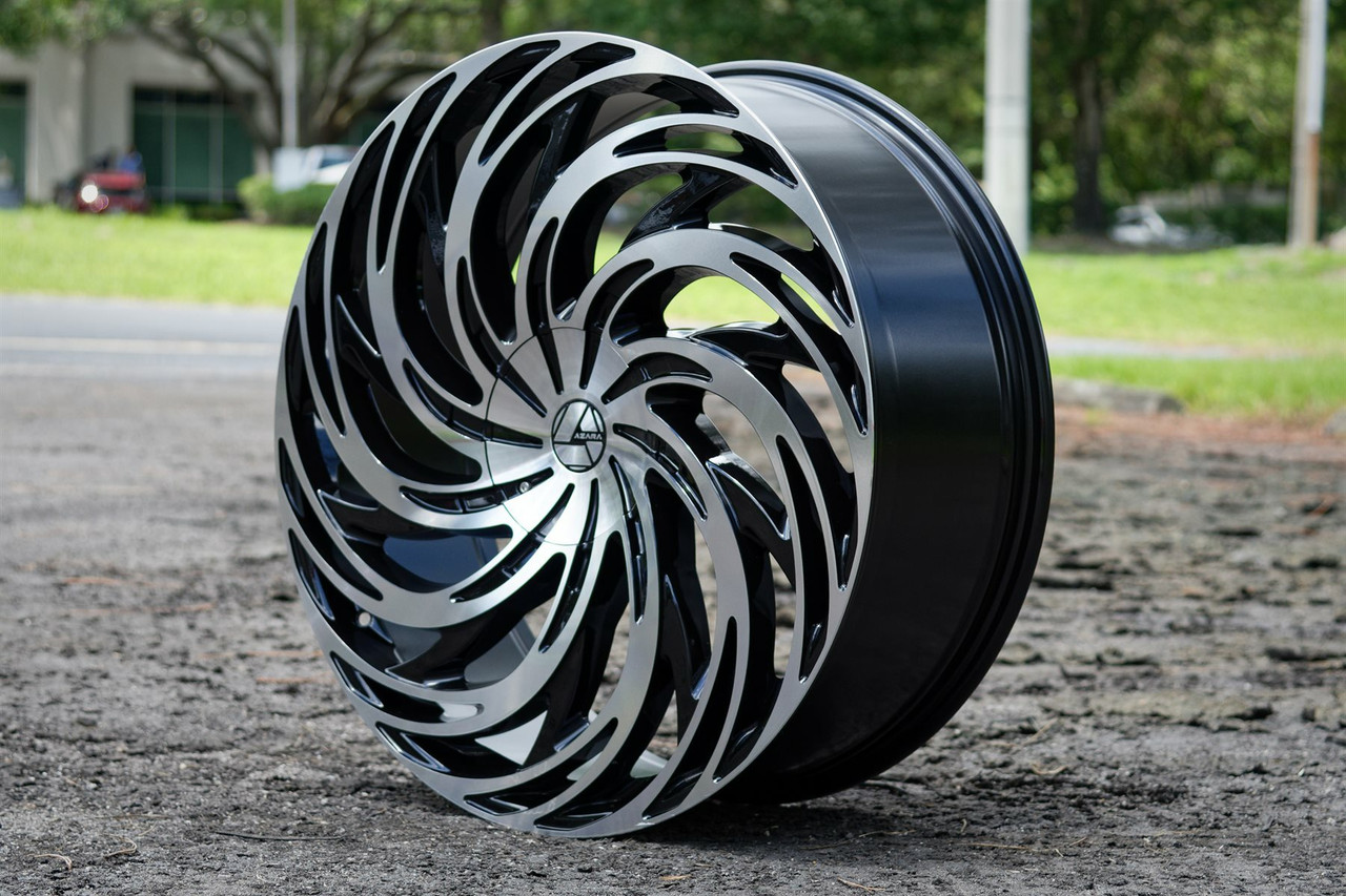 Azara AZA-531 Wheels 18 Inch 5x100 5x4.5 (5x114.3) Gloss Black & Machi