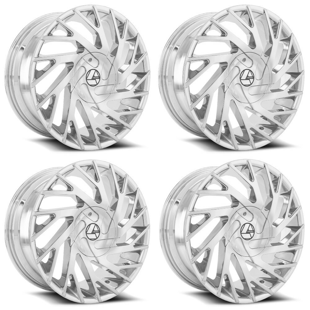 Azara AZA-505 Wheels 28 Inch 6x135 6x5.5 (6x139.7) Chrome A2i Wheel an
