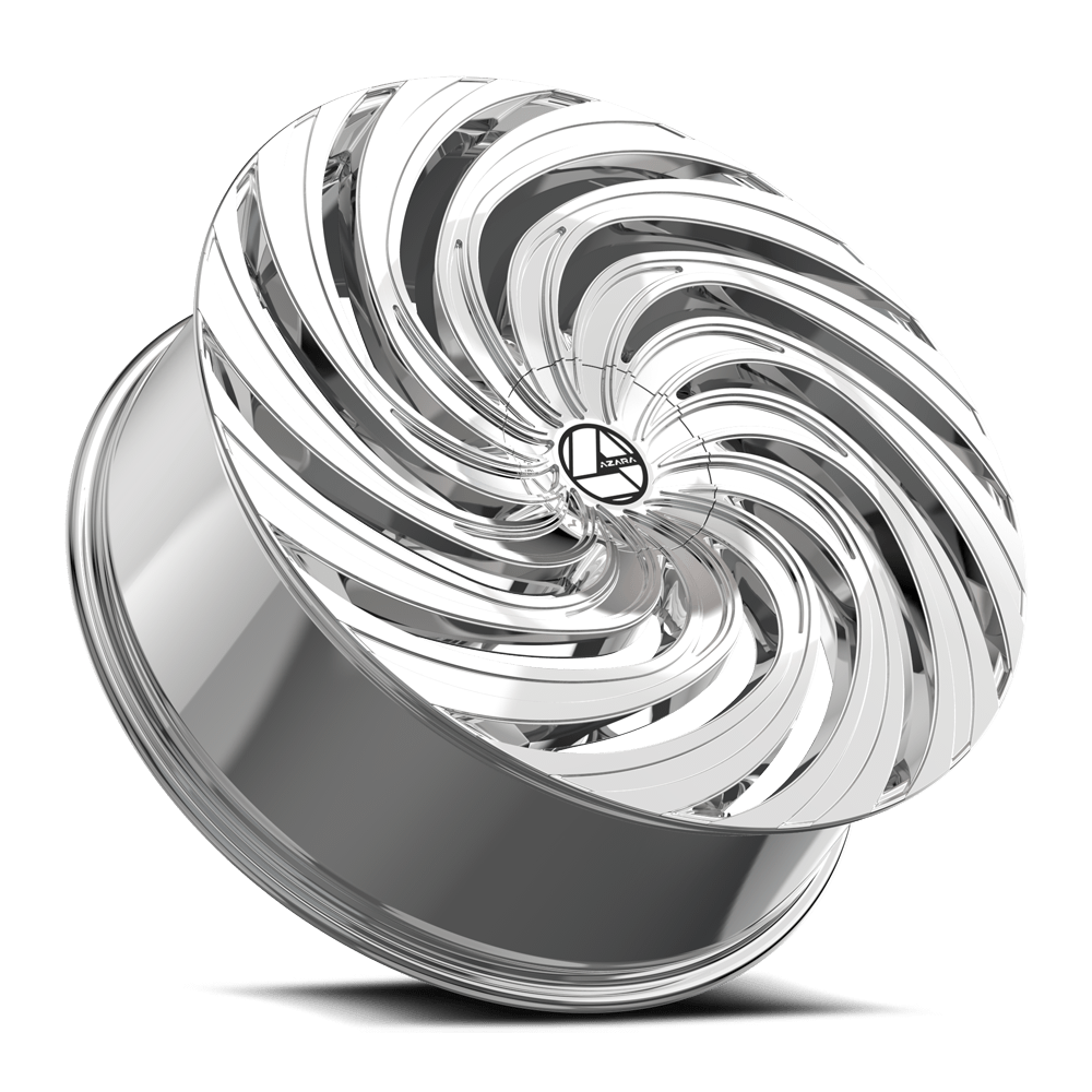 24" Azara AZA-535 Nano Chrome 24x9 Wheel 5x115 5x120 15mm Rim
