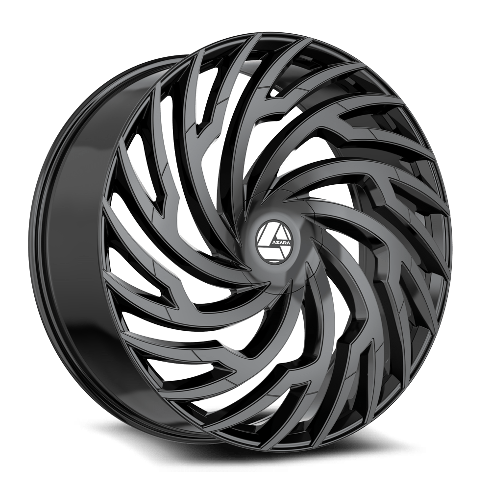 Set 4 22" Azara AZA-536 Gloss Black 22x8.5 Wheels 5x4.5 5x120 38mm Rims