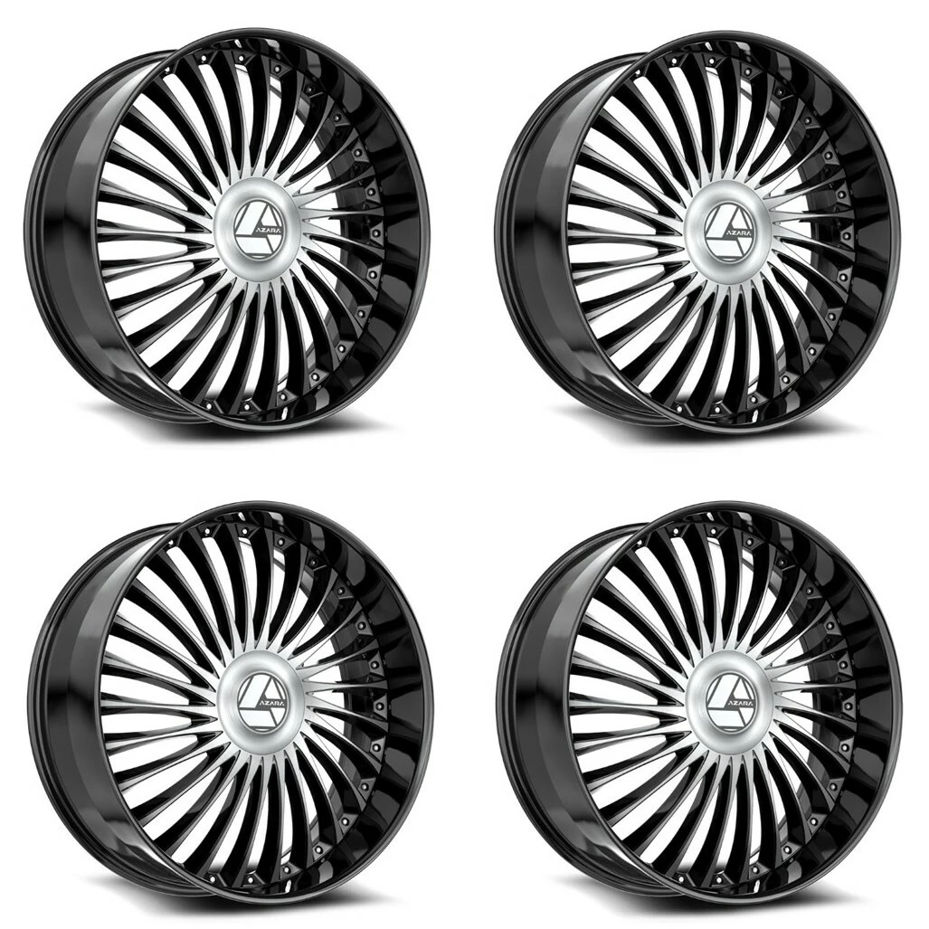 Azara AZX-103 Wheels 28 Inch 6x135 6x5.5 (6x139.7) Gloss Black & Machi