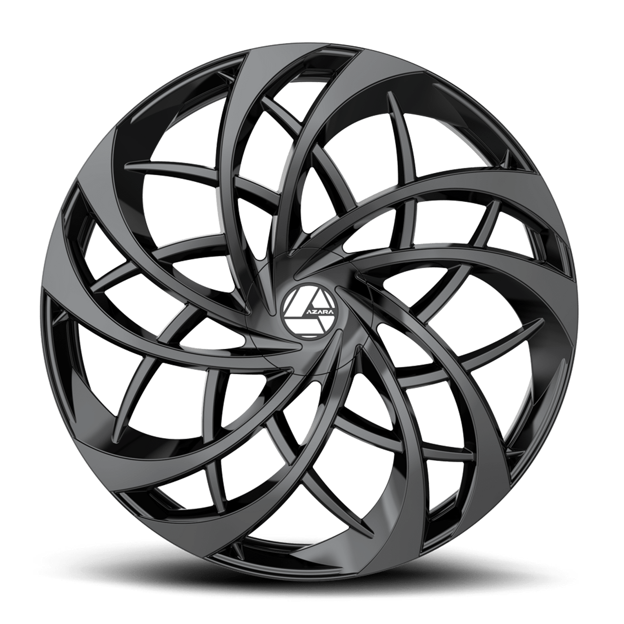 18" Azara AZA-540 Gloss Black & Machined 18x8 Wheel 5x112 5x4.5 35mm Rim