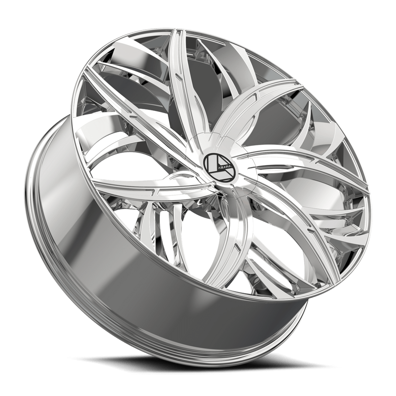 Set 4 20" Azara AZA-541 Nano Chrome 20x8.5 Wheels 5x4.5 5x120 35mm Rims