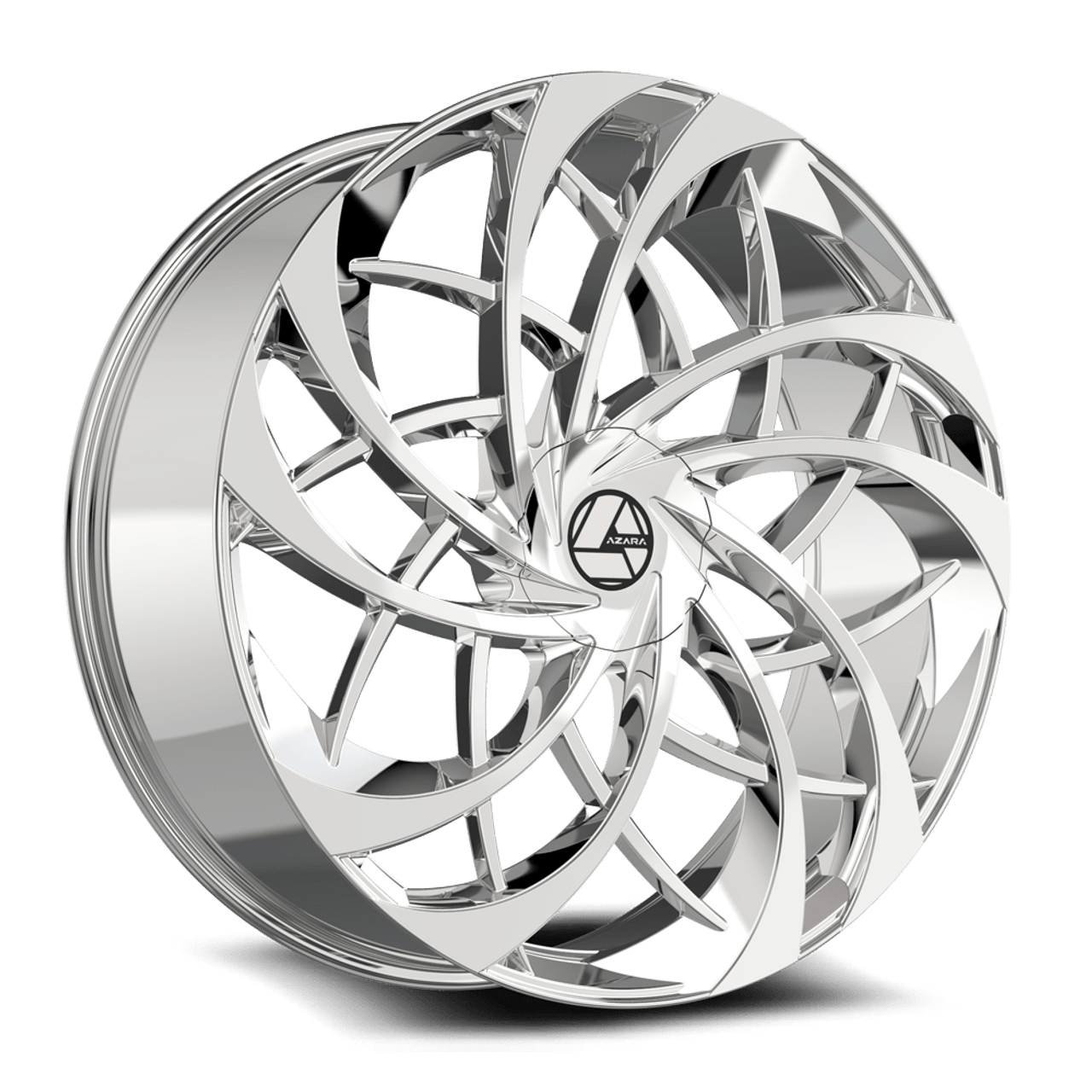 20" Azara AZA-540 Nano Chrome 20x8.5 Wheel 5x4.5 5x120 35mm Rim