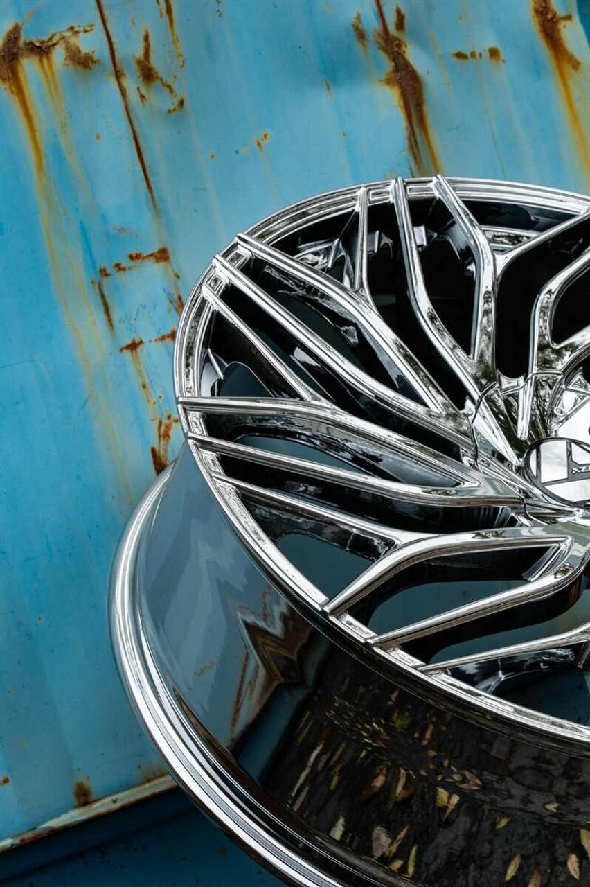 20" Azara AZA-541 Nano Chrome 20x8.5 Wheel 5x112 5x4.5 35mm Rim