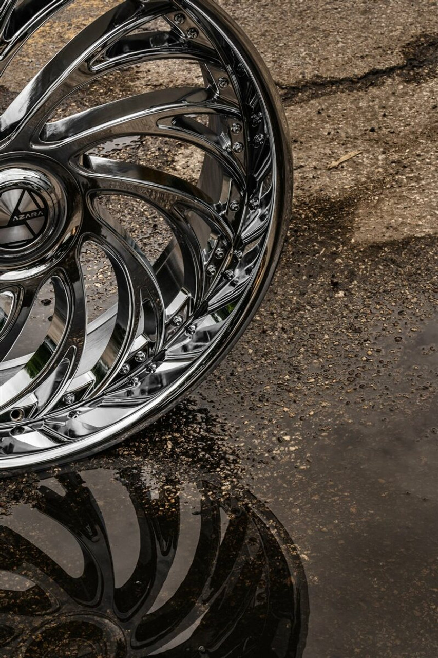 18" Azara AZA-525 Nano Chrome Wheel 18x8 5x110  5x4.5 35mm Rim