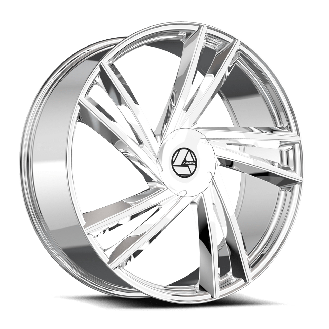 Set 4 20" Azara AZA-529 Nano Chrome 20x8.5 Wheels 5x108 5x4.5 35mm Rims