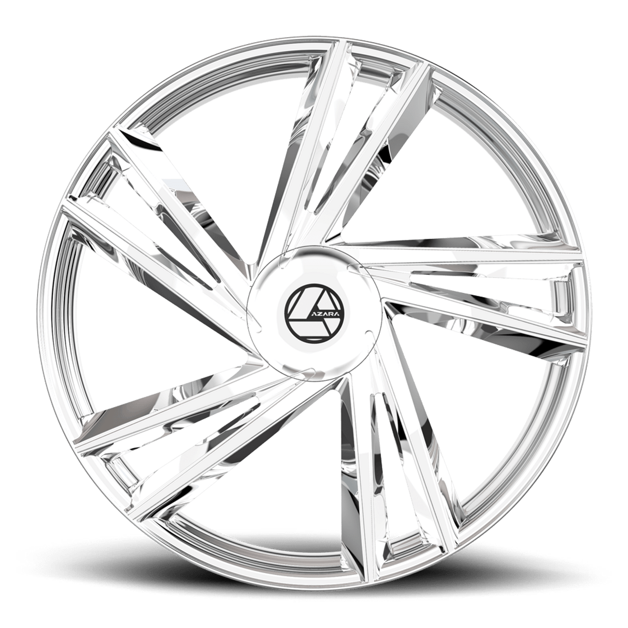 Set 4 20" Azara AZA-529 Nano Chrome 20x8.5 Wheels 5x108 5x4.5 35mm Rims