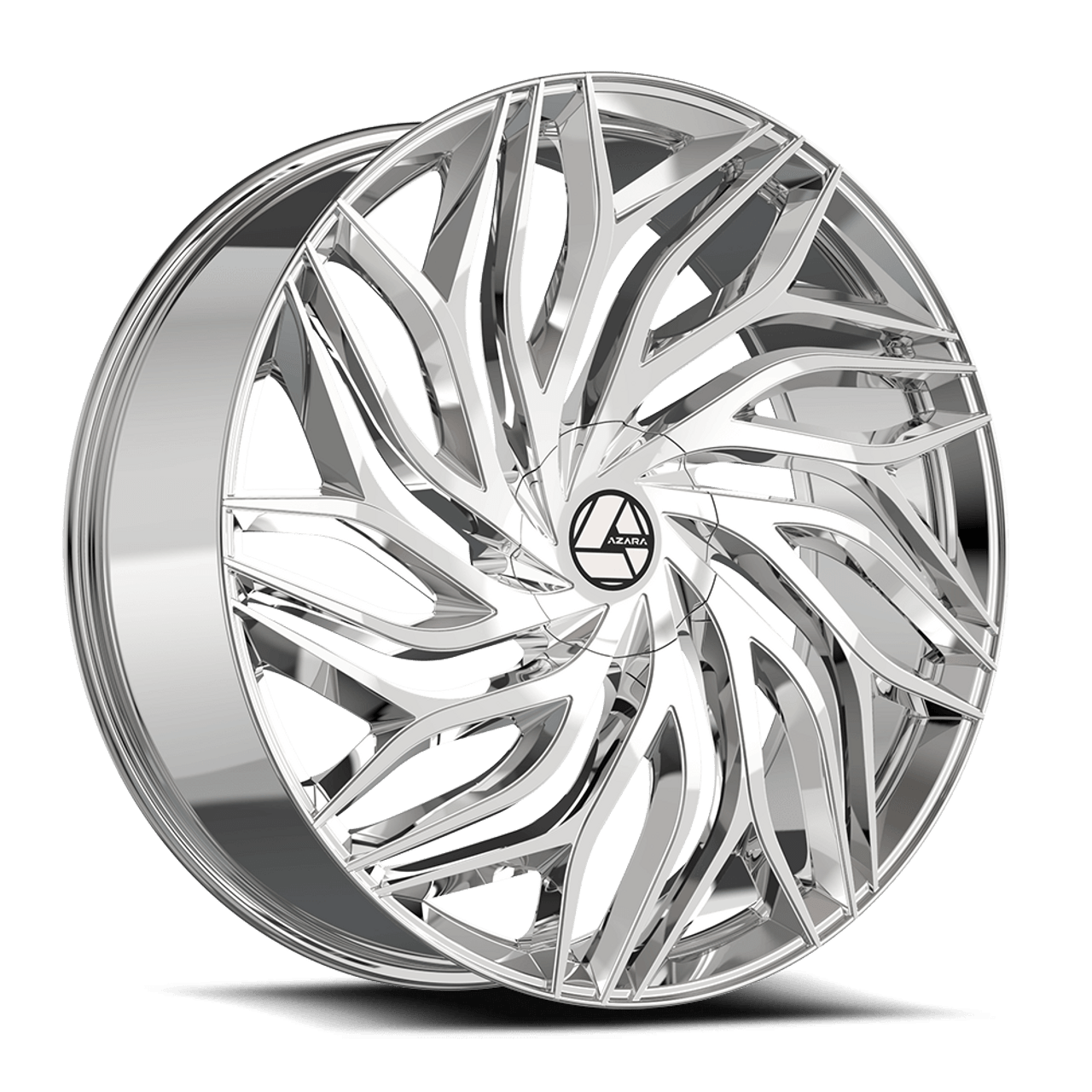 Set 4 20" Azara AZA-537 Nano Chrome 20x8.5 Wheels 5x112 5x4.5 35mm Rims