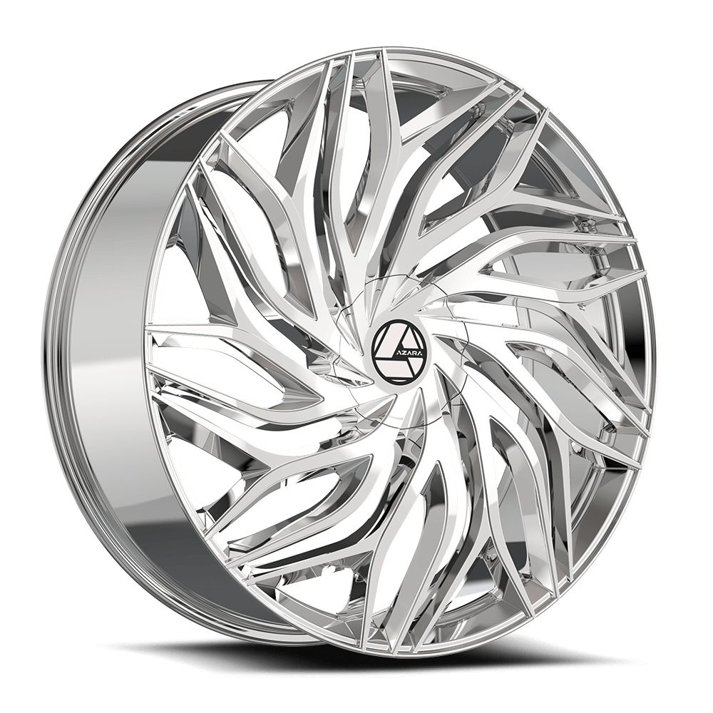 Set 4 20" Azara AZA-537 Nano Chrome 20x8.5 Wheels 5x108 5x4.5 35mm Rims