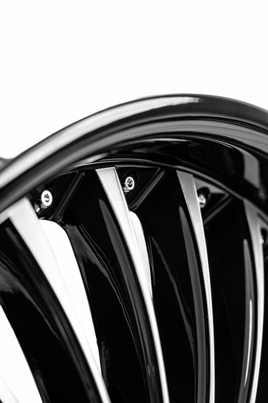 18" Azara AZX-103 Gloss Black & Machined 18x8 Wheel 5x112 5x4.5 35mm Rim