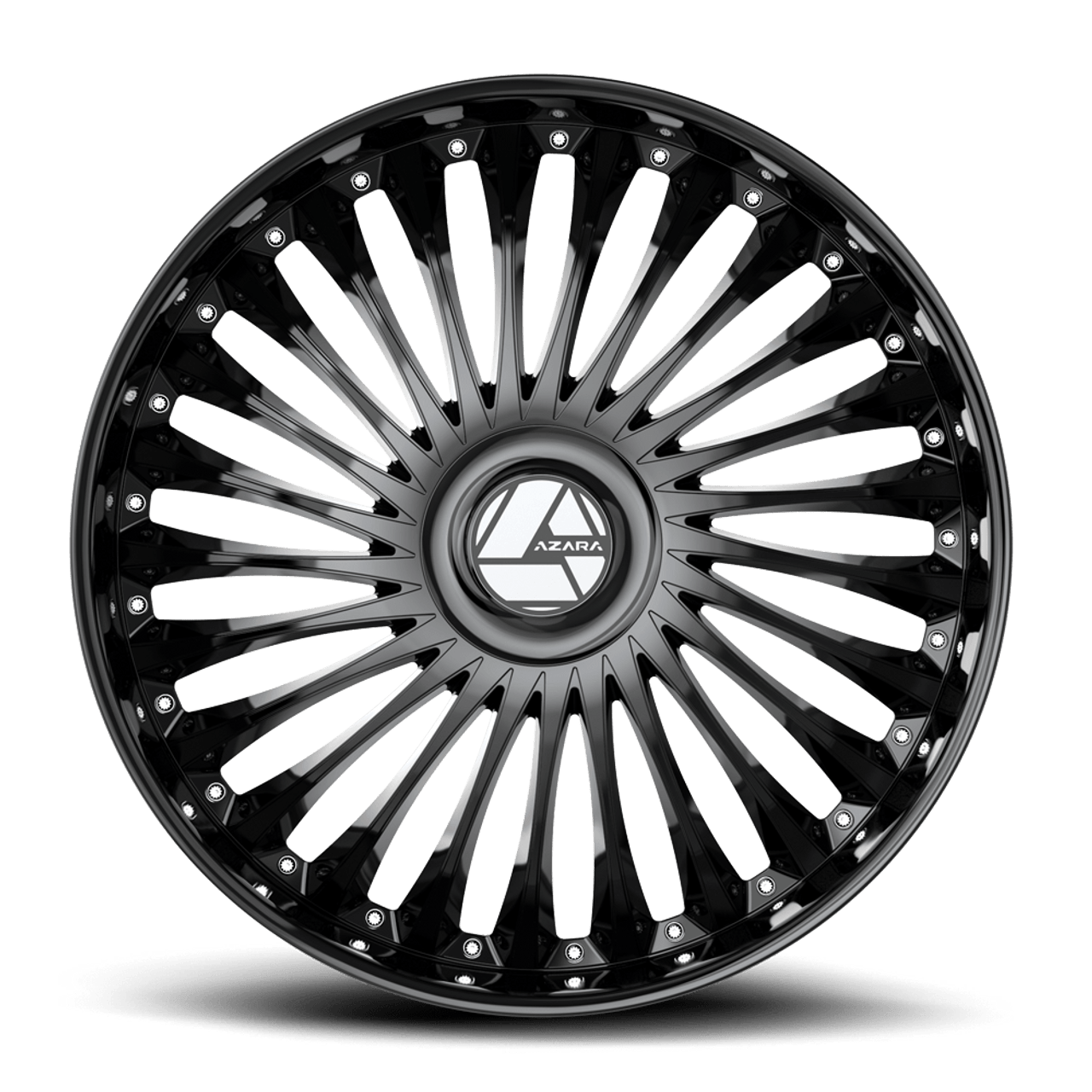 20" Azara AZX-103 Gloss Black 20x8.5 Wheel 5x112 5x4.5 35mm Rim