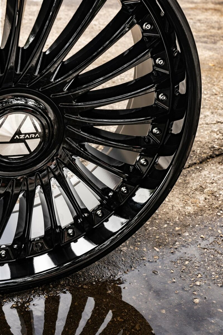20" Azara AZX-103 Gloss Black 20x8.5 Wheel 5x112 5x4.5 35mm Rim