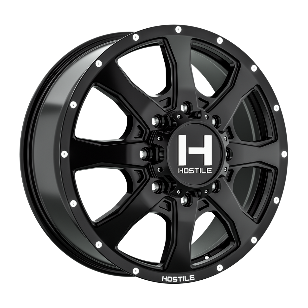 20" Hostile H403 Kodiak Asphalt 20x8.25 Wheel 8x6.5 123mm Front Dually Truck Rim