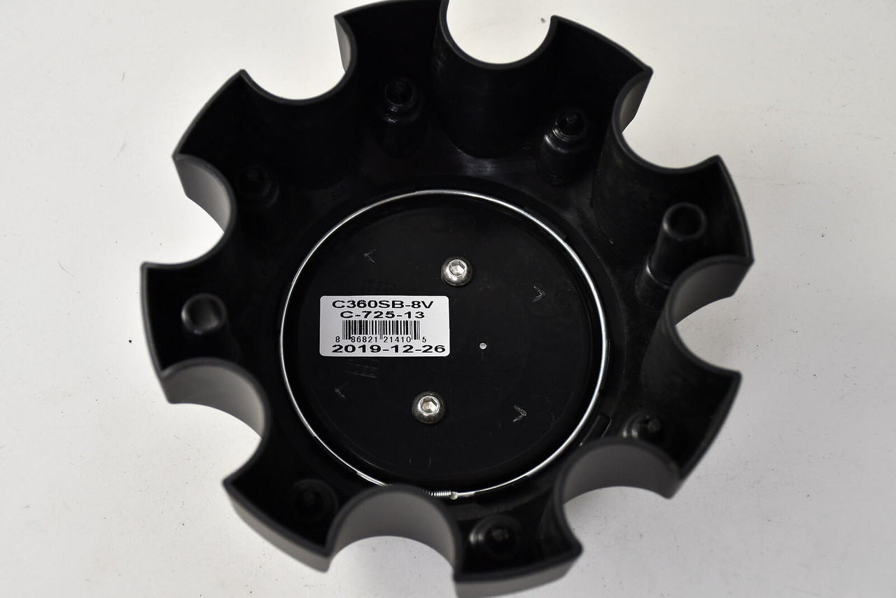 Vision Wheel 360 361 362 363 Satin Black Center Cap C360SB-8V Fits 8 Lug