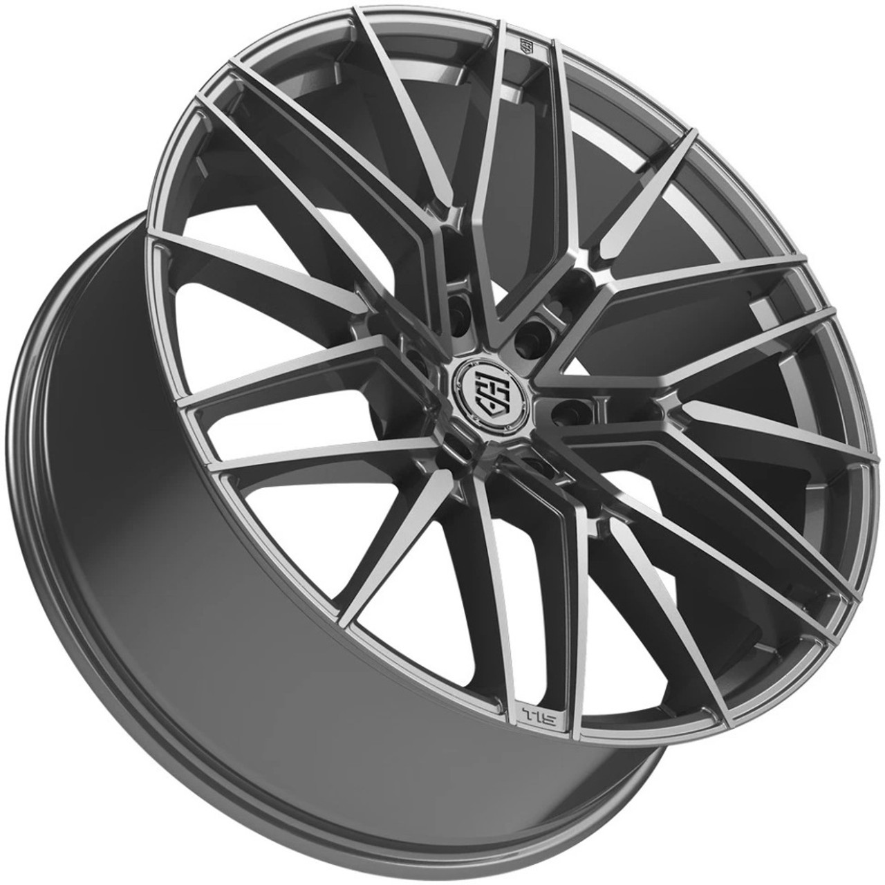 Set 4 24" TIS Motorsports 506GM Gunmetal 24x10 Wheels 6x5.5 24mm Truck Suv Rims