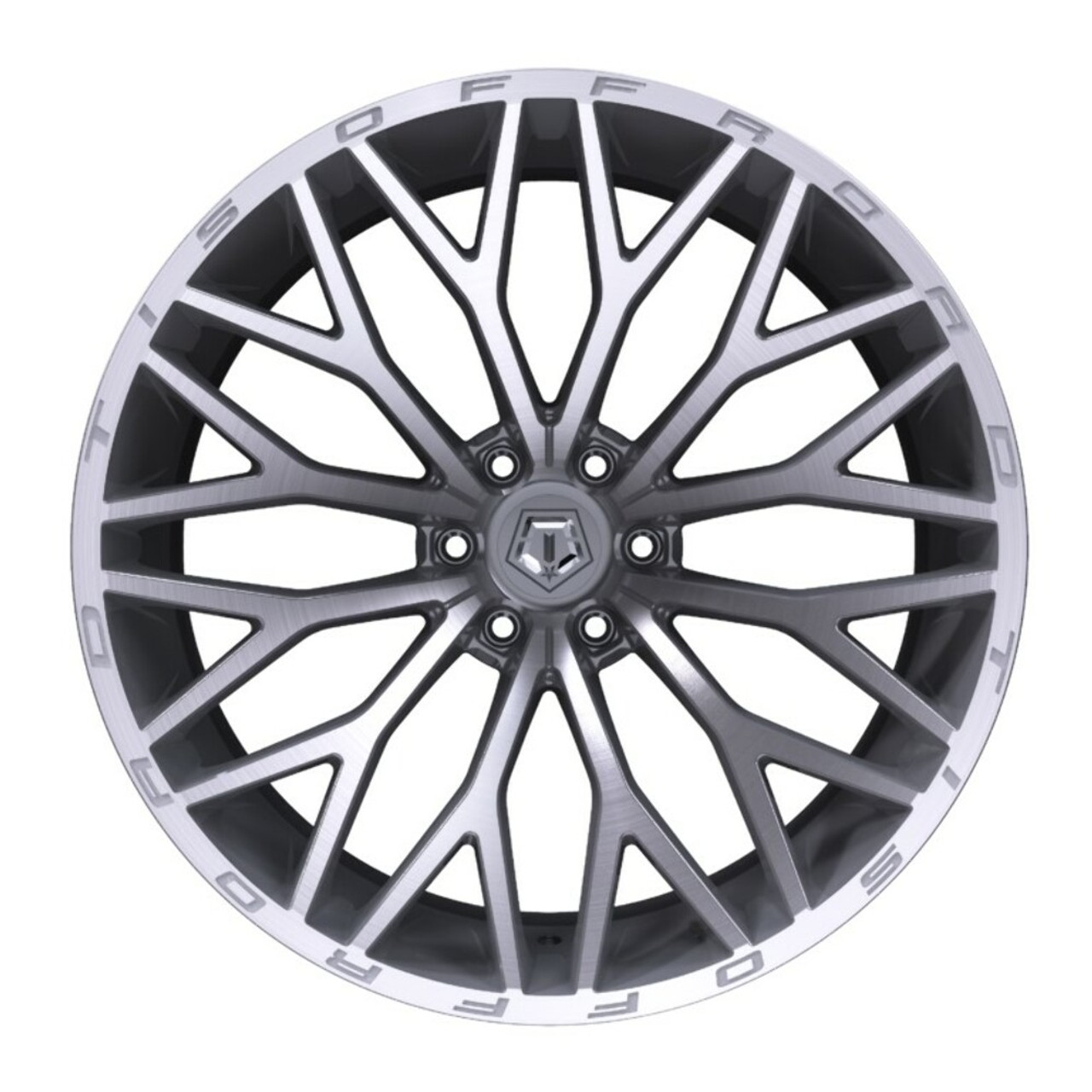 18" TIS 566BSM Brushed Silver & Milled 18x9 Wheel 6x135 00mm For Ford Lincoln