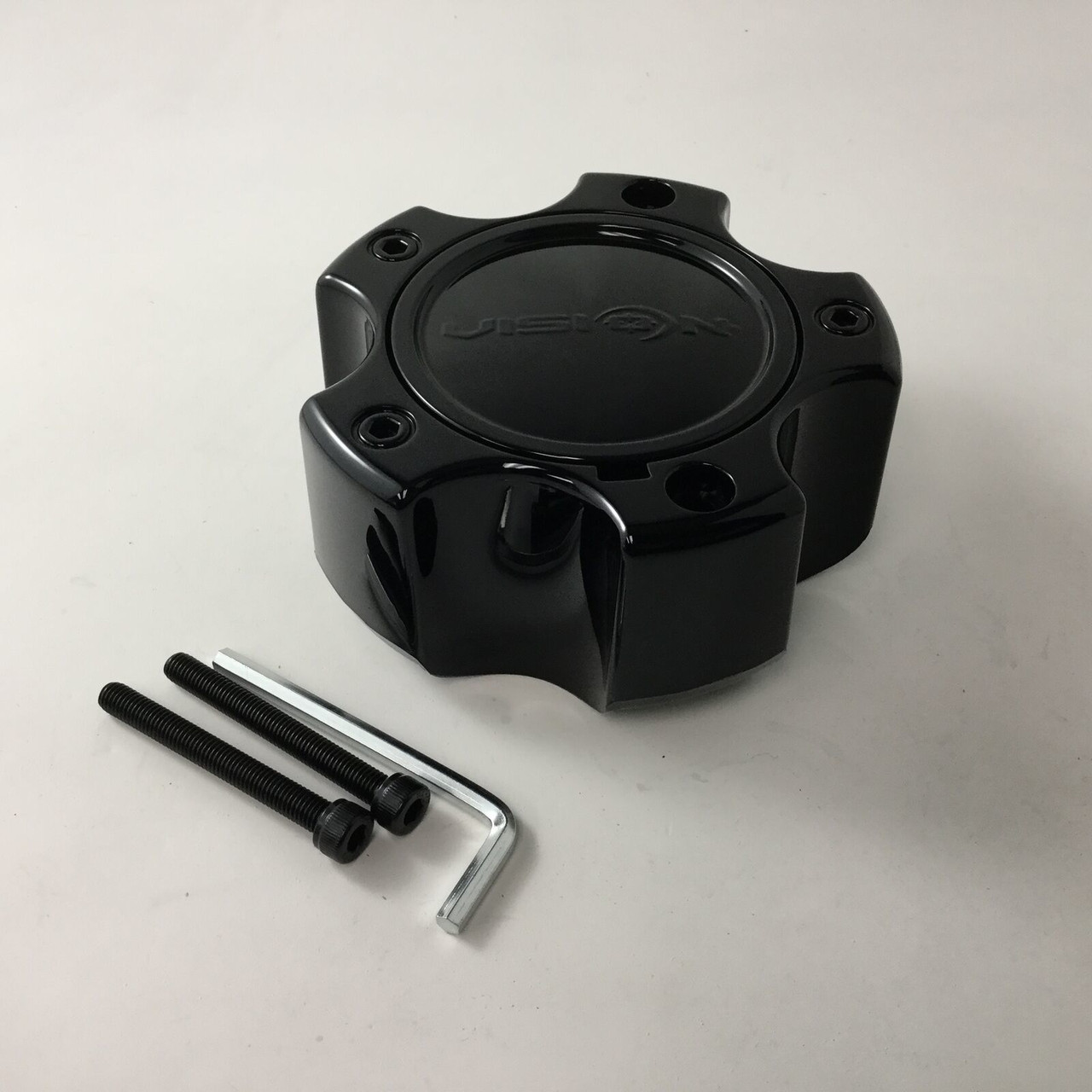 Vision 375 Warrior C375GB-5CDOC Black Wheel Center Cap Tall Fits 5x5.5 5x150