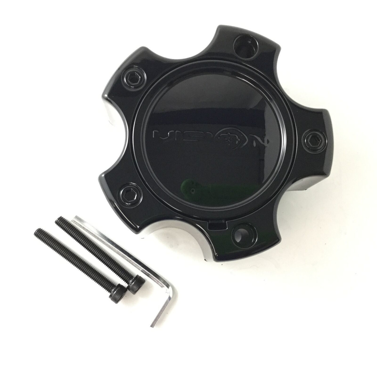Vision 375 Warrior C375GB-5CDOC Black Wheel Center Cap Tall Fits 5x5.5 5x150