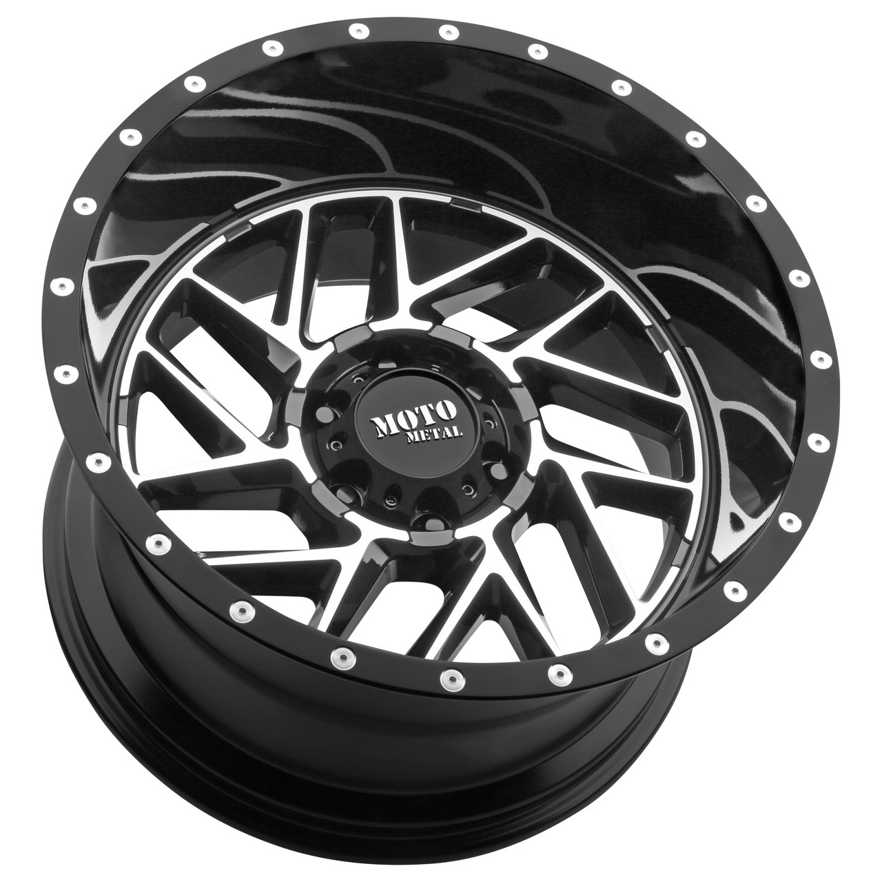Moto Metal MO985 Breakout 20x10 8x170 Gloss Black Machined Wheel 20" -18mm Rim