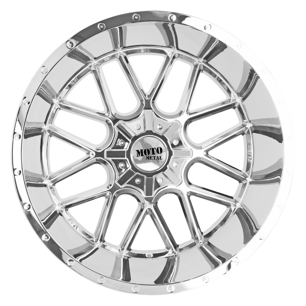 Moto Metal MO986 Siege 22x10 6x135 6x5.5 Chrome Wheel 22" -18mm Lifted Truck Rim