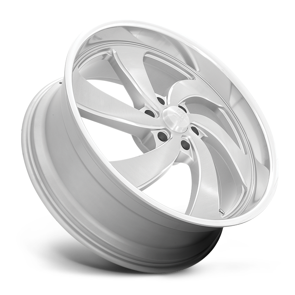 24" US Mag  U134 Desperado 24x10 6x5.5 Silver Brushed Milled Right Wheel 25mm