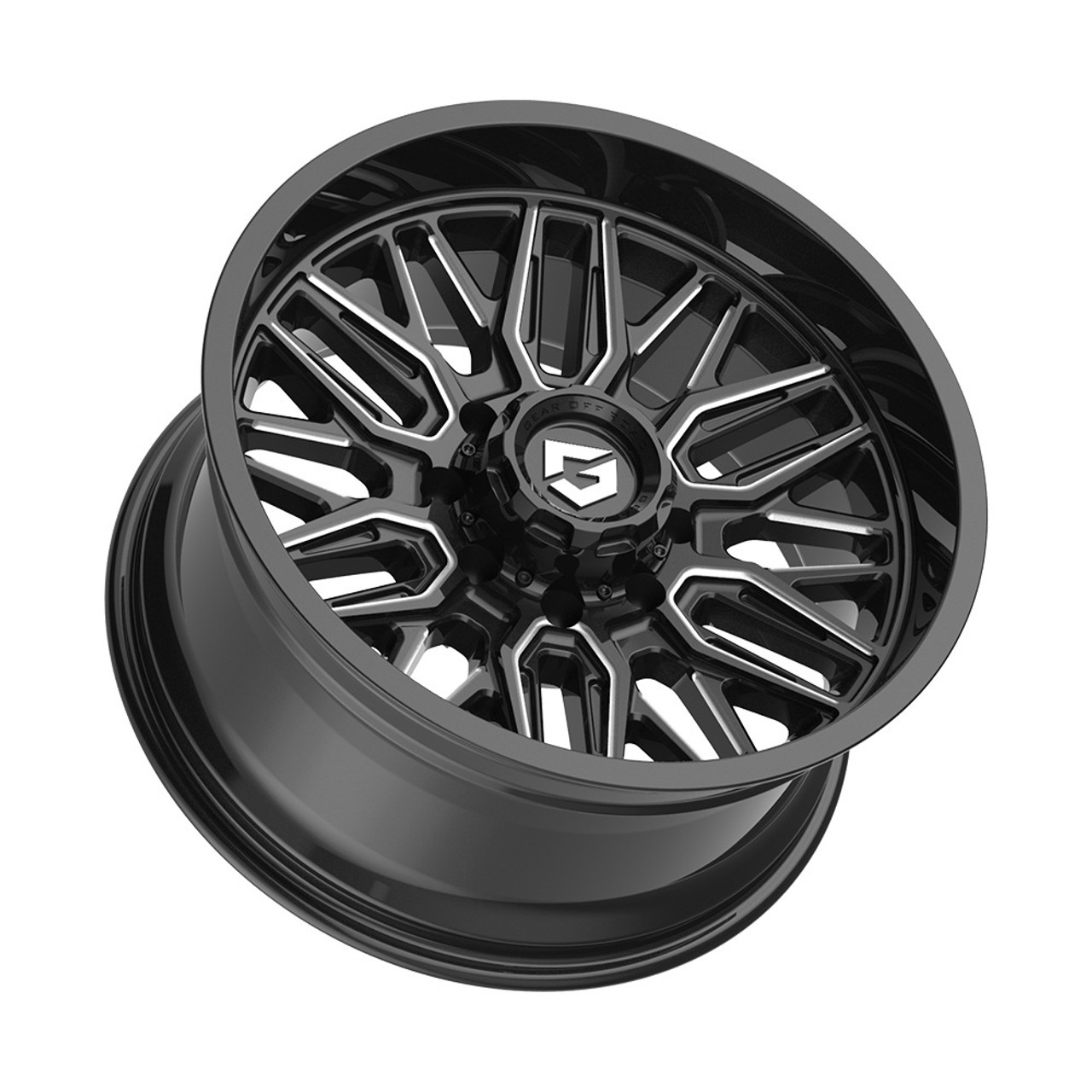 22" Gear Off Road 775BM Surge Gloss Black Milled 22x10 Wheel 8x180 -19mm Rim
