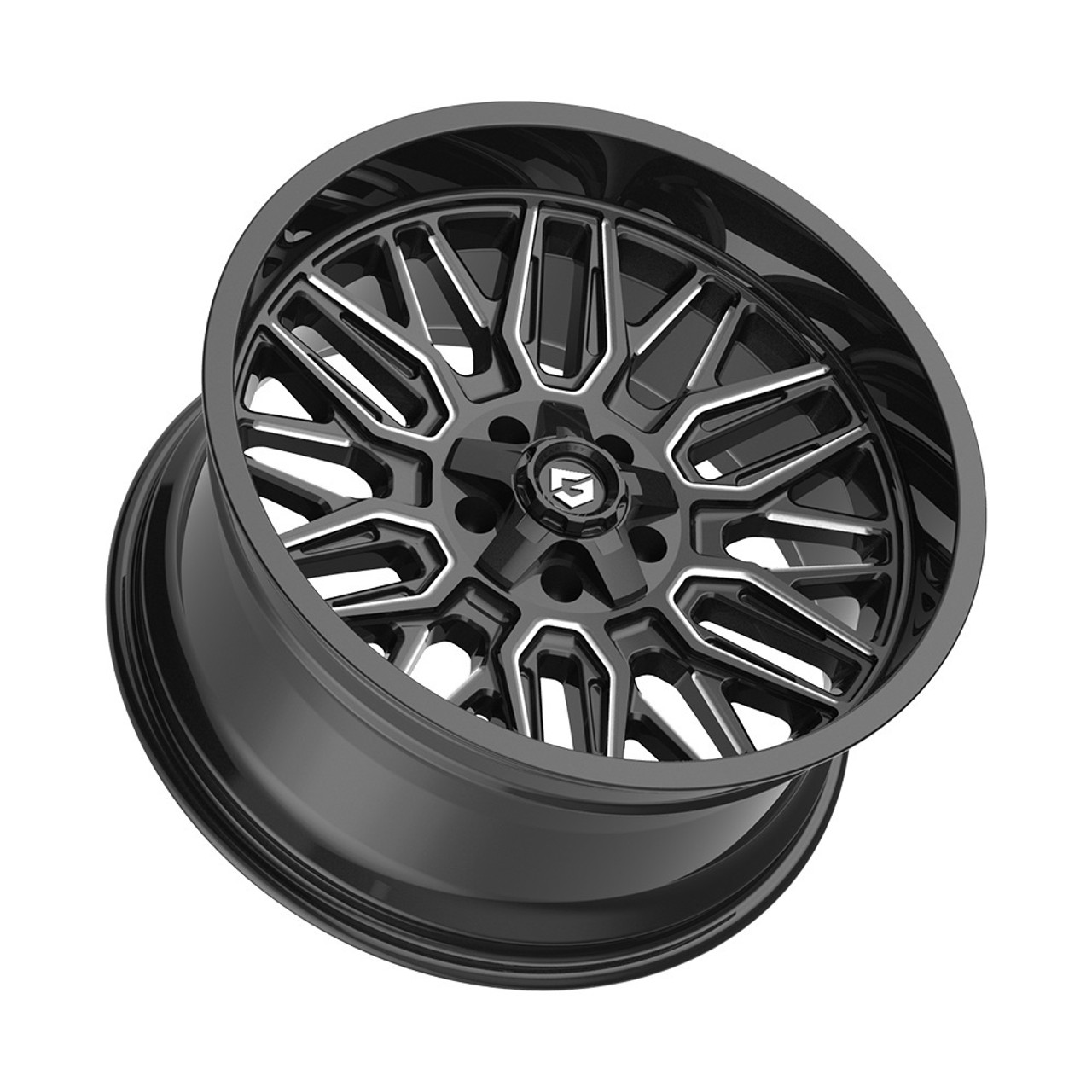 20" Gear Off Road 775BM Surge Gloss Black Milled 20x9 Wheel 5x5 5x5.5 00mm Rim