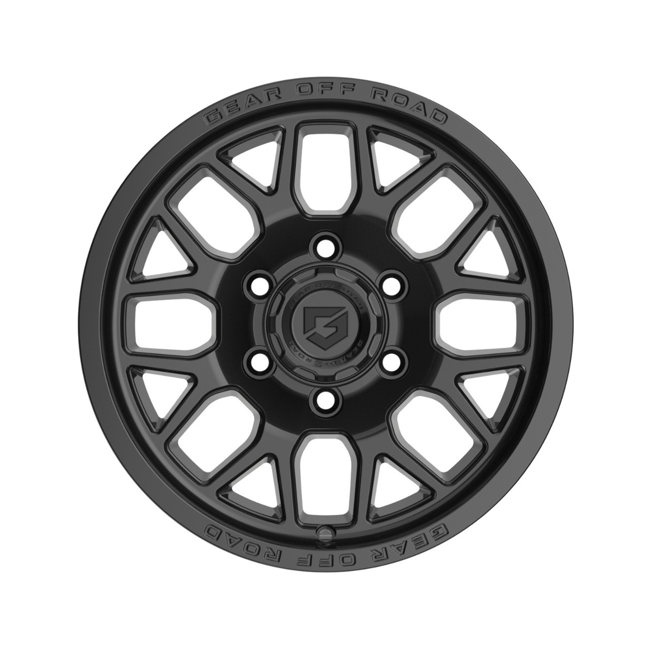 16" Gear Off Road 763B Raid Trailer Gloss Black 16x6 Wheel 6x5.5 00mm Rim