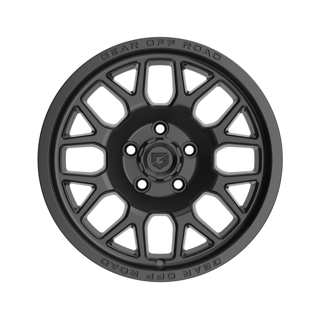 15" Gear Off Road 763B Raid Trailer Gloss Black 15x6 Wheel 5x4.5 00mm Rim