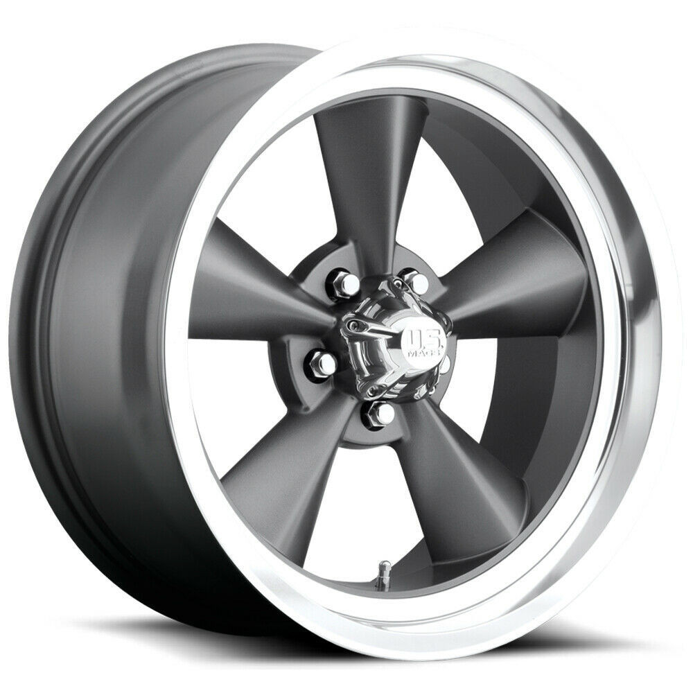 15" US Mag 1PC U102 Standard 15x9 5x4.75 Matte Gun Metal Wheel 1mm Rim