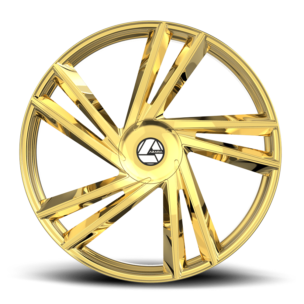 22" Azara AZA-529 Nano Gold 22x8.5 Wheel 5x112 5x4.5 38mm Rim