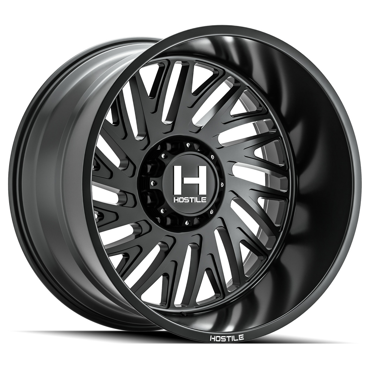 Set 4 22" Hostile H131 Syclone Asphalt 22x12 Wheels 8x6.5 -44mm Lifted Rims