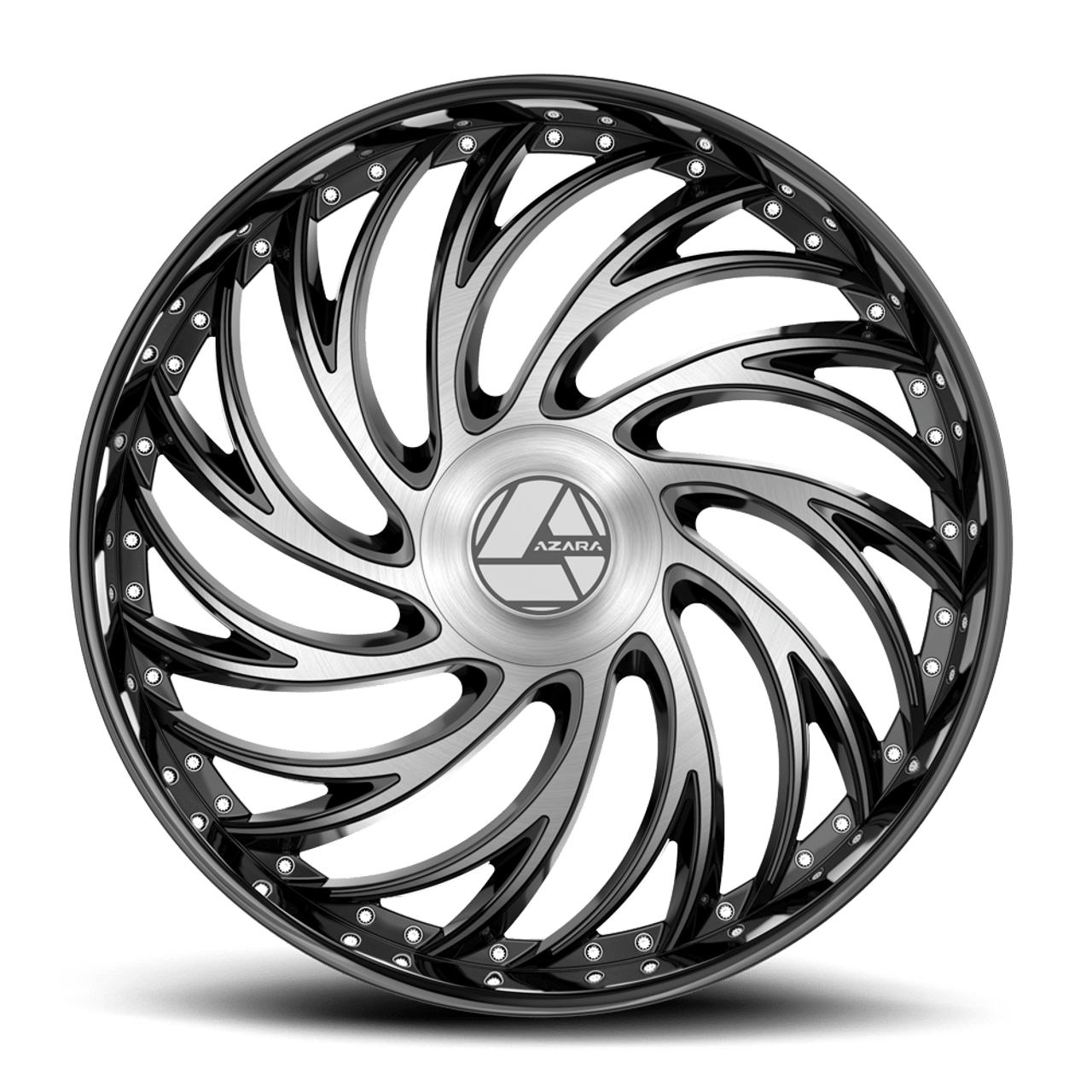 30" Azara AZX-101 Gloss Black & Machined 30x9.5 Wheel 6x135 6x5.5 22mm Rim