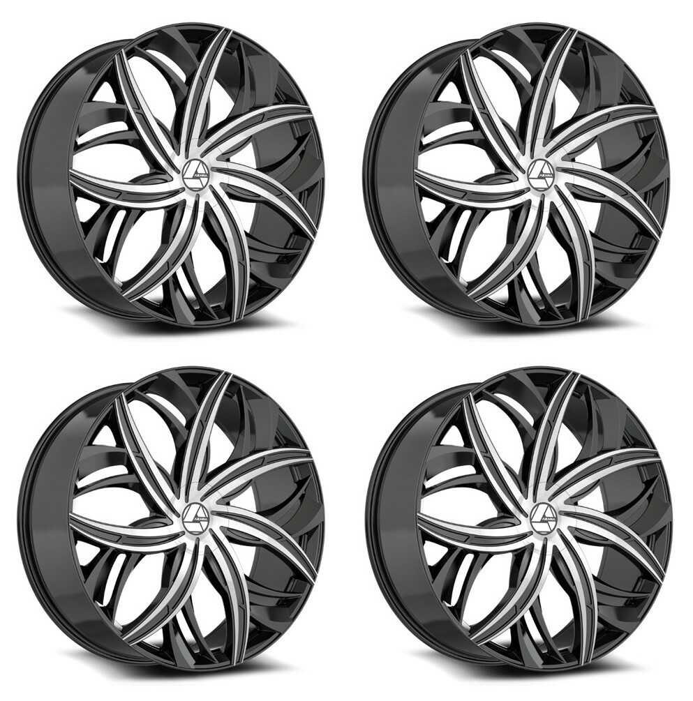 Azara AZA-541 Wheels 18 Inch 5x4.5 (5x114.3) 5x120 Gloss Black & Machi