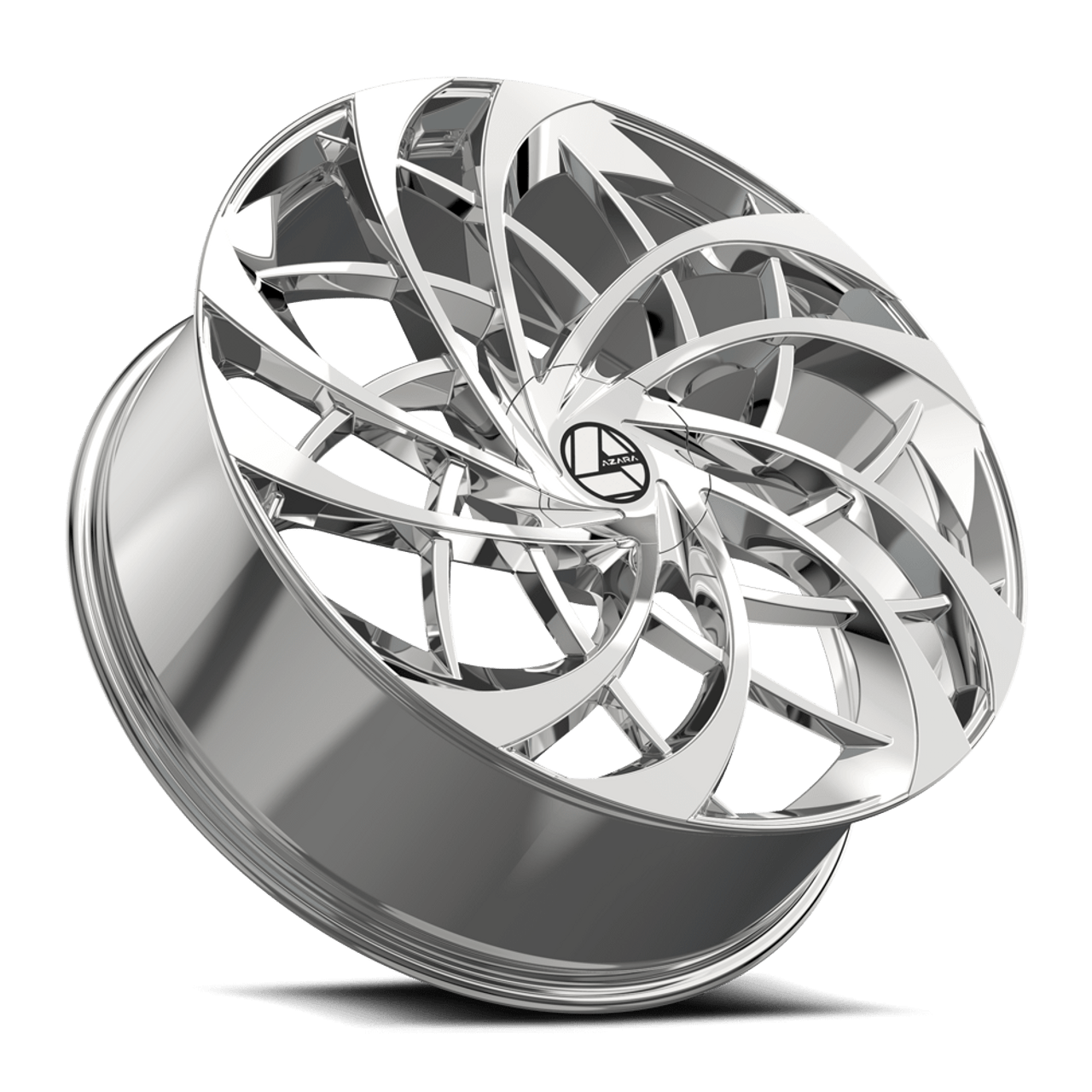 Set 4 30" Azara AZA-540 Chrome 30x9.5 Wheels 6x135 6x5.5 22mm Rim For Chevy Ford