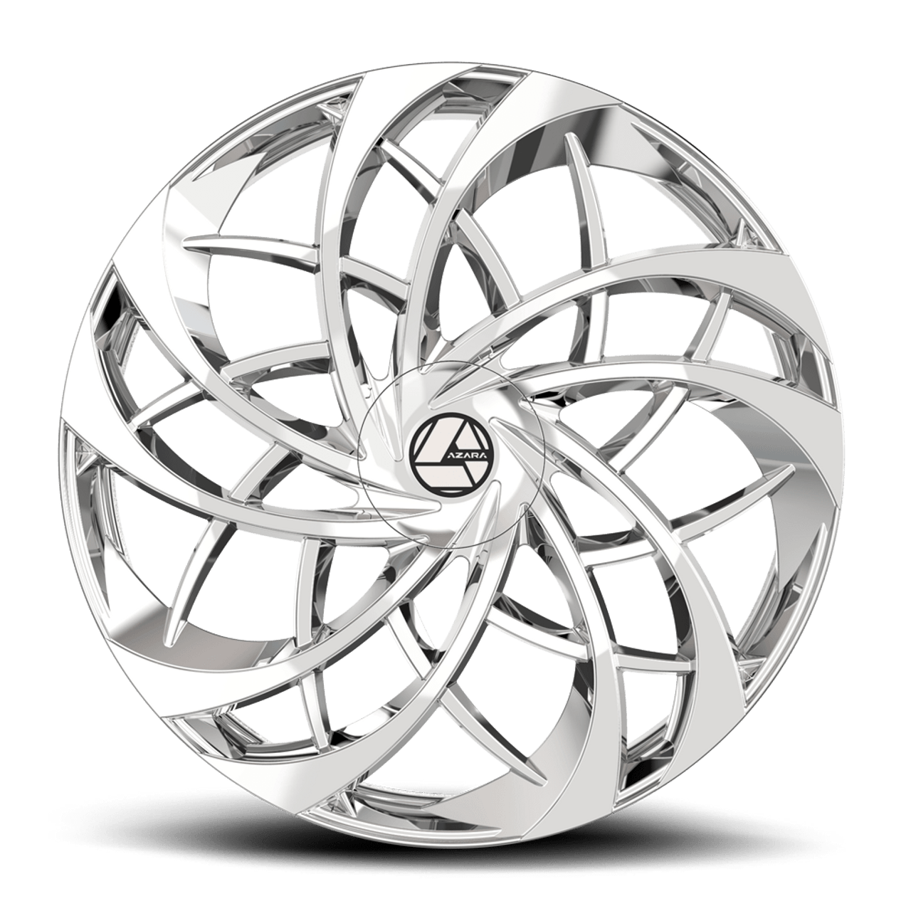 Set 4 20" Azara AZA-540 Nano Chrome 20x8.5 Wheels 5x112 5x4.5 35mm Rims