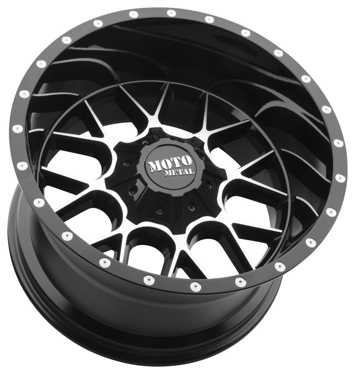 Moto Metal MO986 Siege 22x10 6x135 6x5.5 Gloss Black Machined Wheel 22" -18mm