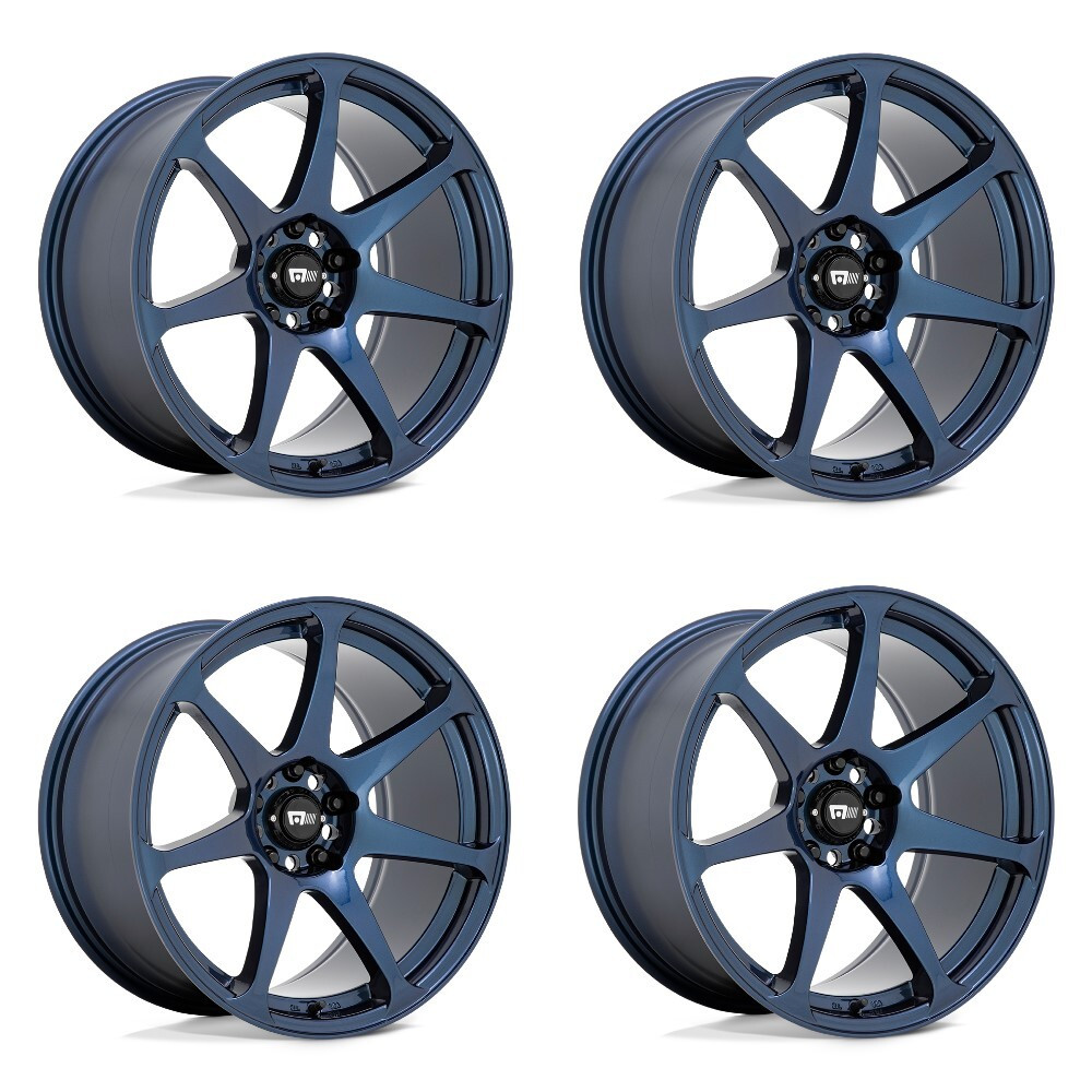 Set 4 18" Motegi MR154 Battle Midnight Blue 18x9.5 Wheels 5x100 38mmRims