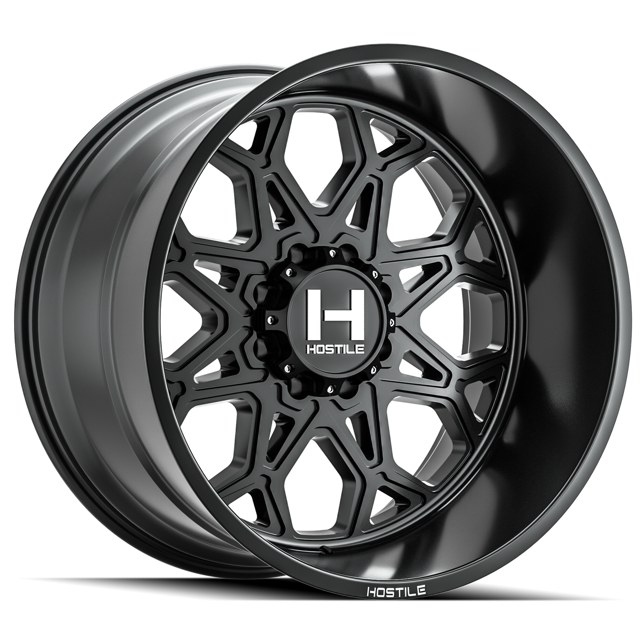 20" Hostile H132 Anvil Asphalt 20x10 Wheel 8x180 -19mm Lifted For Chevy GMC Rim