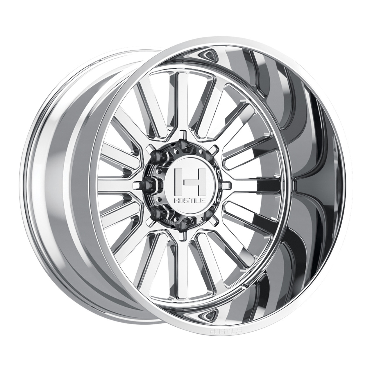 Set 4 22" Hostile H127 Titan Armor Plated 22x12 Wheels 8x170 -44mm For Ford Rims
