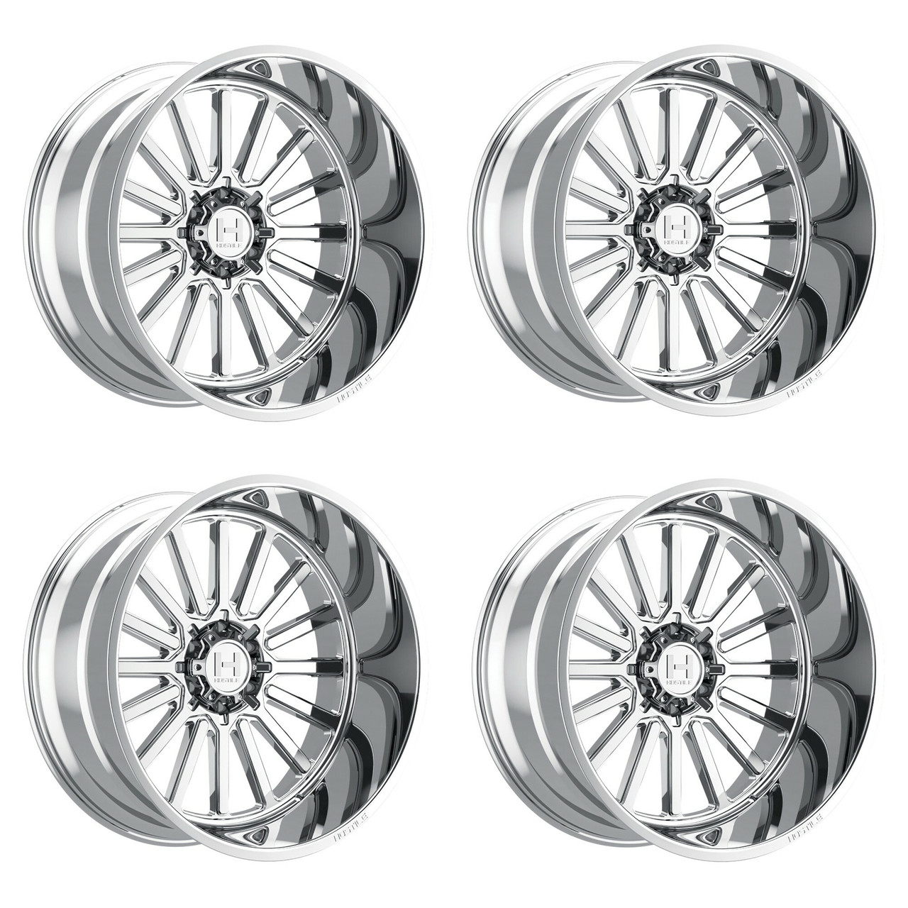Set 4 22" Hostile H127 Titan Armor Plated 22x12 Wheels 6x5.5 -44mm Lifted Rims
