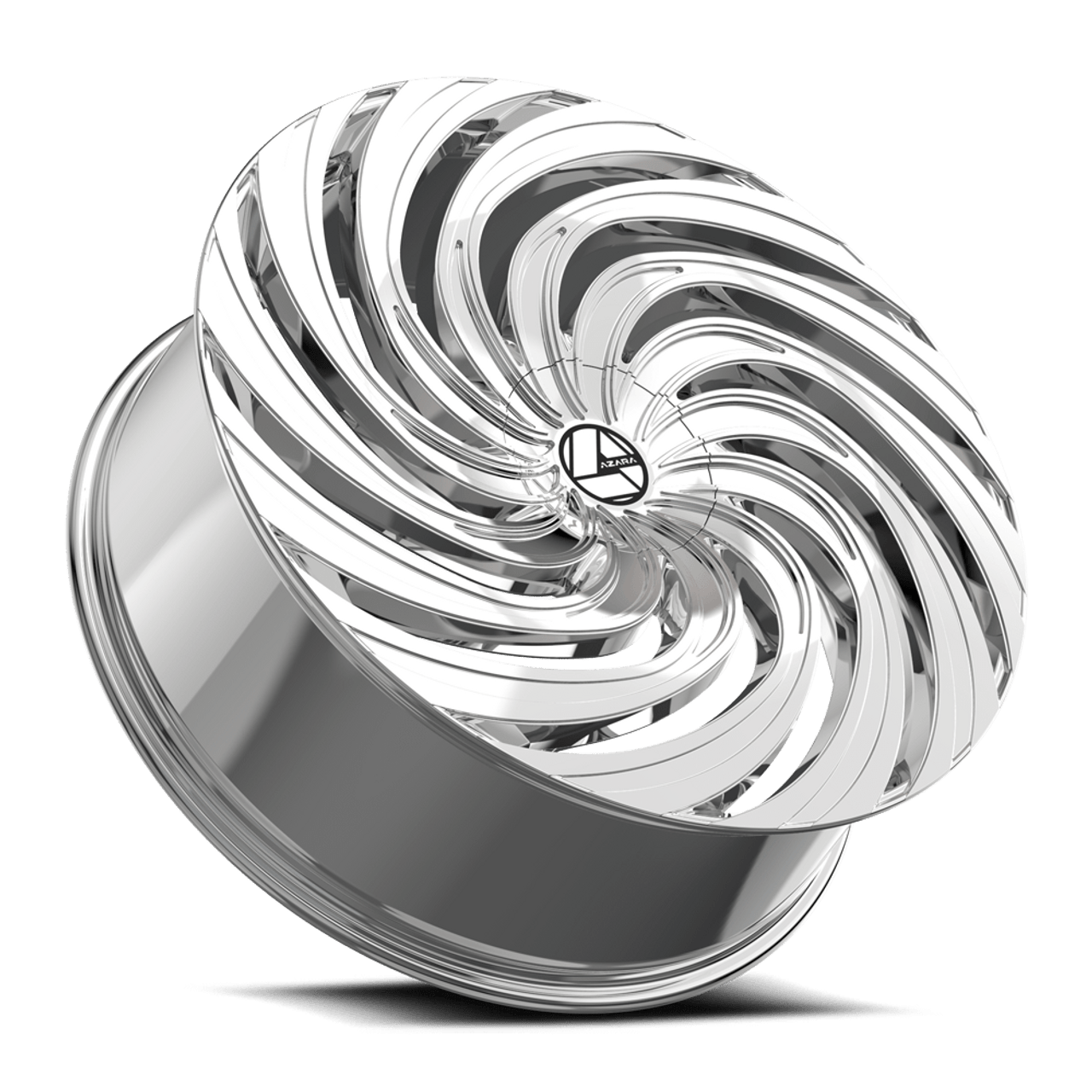 Set 4 24" Azara AZA-535 Nano Chrome 24x9 Wheels 5x115 5x120 15mm Rims