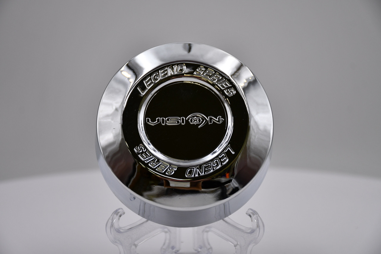 Vision Wheel Legend Series 141 142 Center Cap C141-T-V Chrome Tapered Snap In